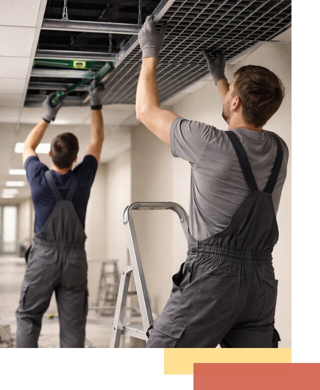 Монтаж потолка Грильято в Кургане: установка под ключ качественно