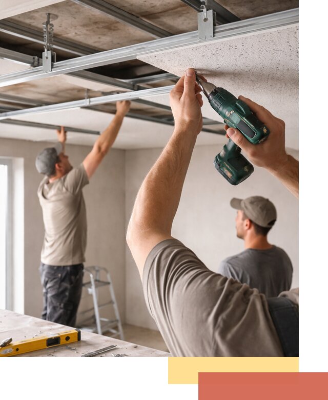 Монтаж акустического потолка в Кургане под ключ