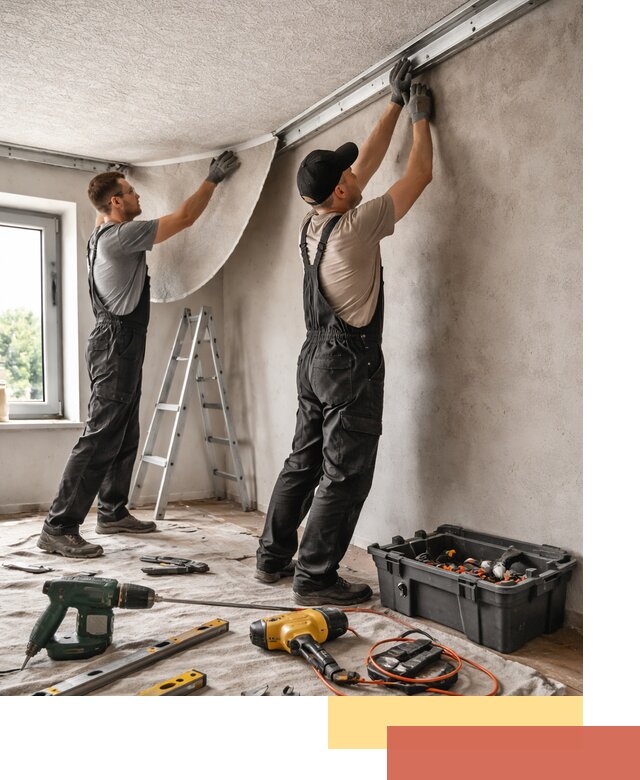 Монтаж фактурного натяжного потолка в Кургане качественно и быстро