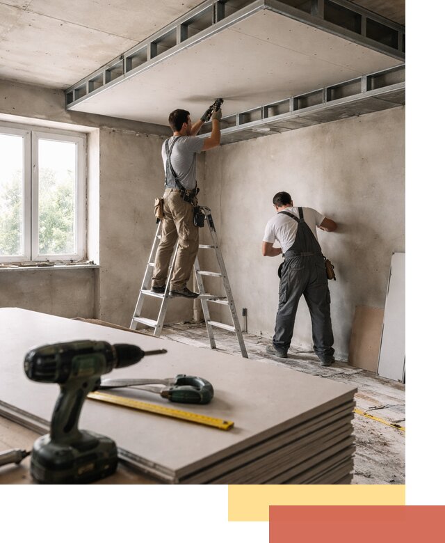 Двухуровневый потолок из гипсокартона в Кургане