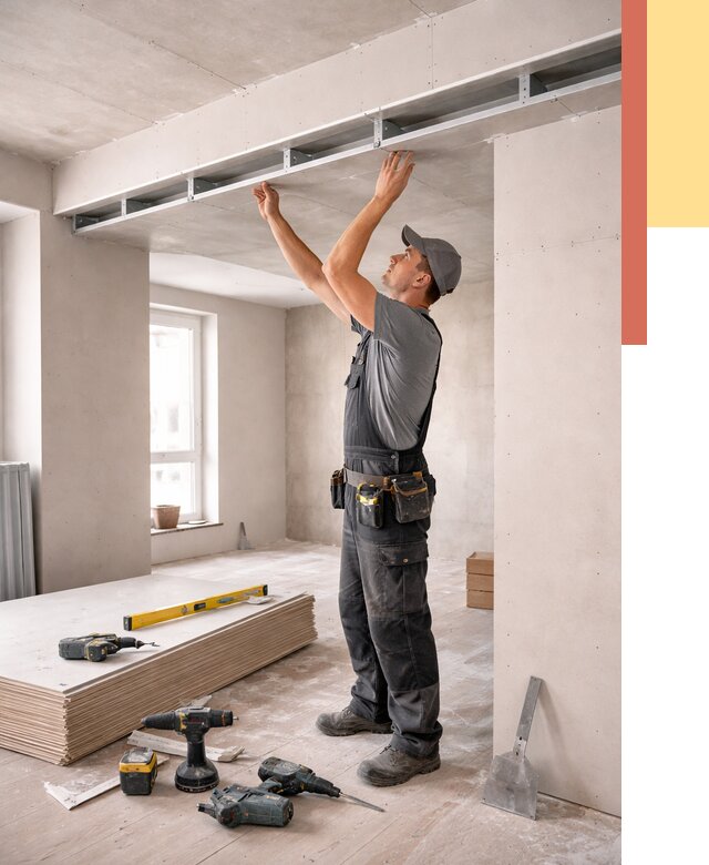 Потолок из гипсокартона с нишей в Кургане от 1289 руб. под ключ | ОТДЕЛОЧНИК-Крг