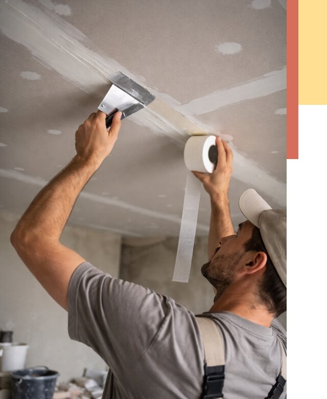 Обработка швов потолка ГКЛ в Кургане от 7732 руб. под ключ | ОТДЕЛОЧНИК-Крг