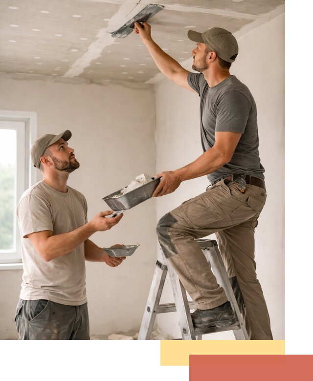 Шпаклевка потолка из гипсокартона в Кургане качественно и быстро