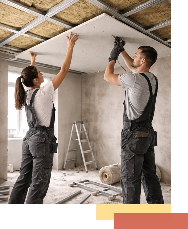 Звукоизоляция потолка из ГКЛ в Кургане профессионально и надежно