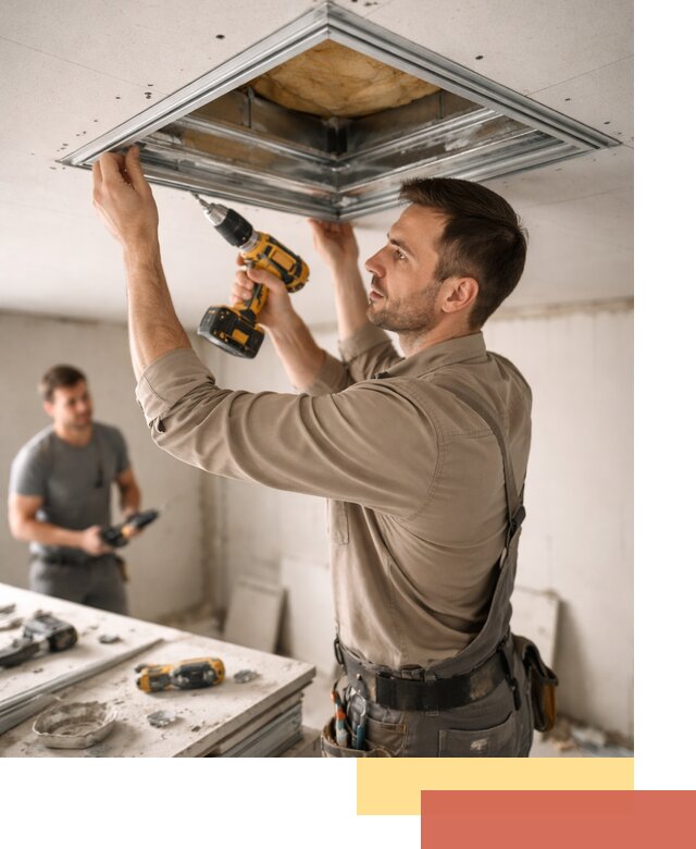 Монтаж люка в потолок из ГКЛ в Кургане