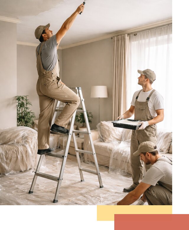 Покраска потолков акриловой краской в Кургане качественно и быстро