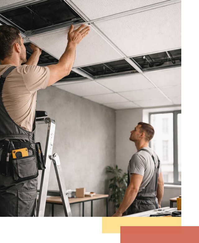 Монтаж потолочной плитки в Кургане качественно и в срок