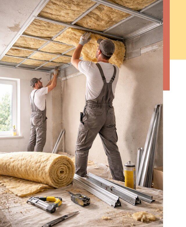 Утепление потолка в Кургане от 7422 руб/м2 — недорого, быстро, под ключ | ОТДЕЛОЧНИК-Крг