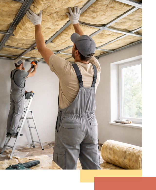 Утепление потолка под ключ в Кургане качественно и быстро