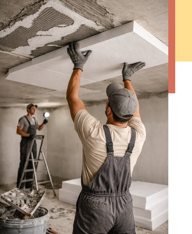 Утепление потолка пенопластом в Кургане от 4639 руб/м2 — недорого и быстро | ОТДЕЛОЧНИК-Крг